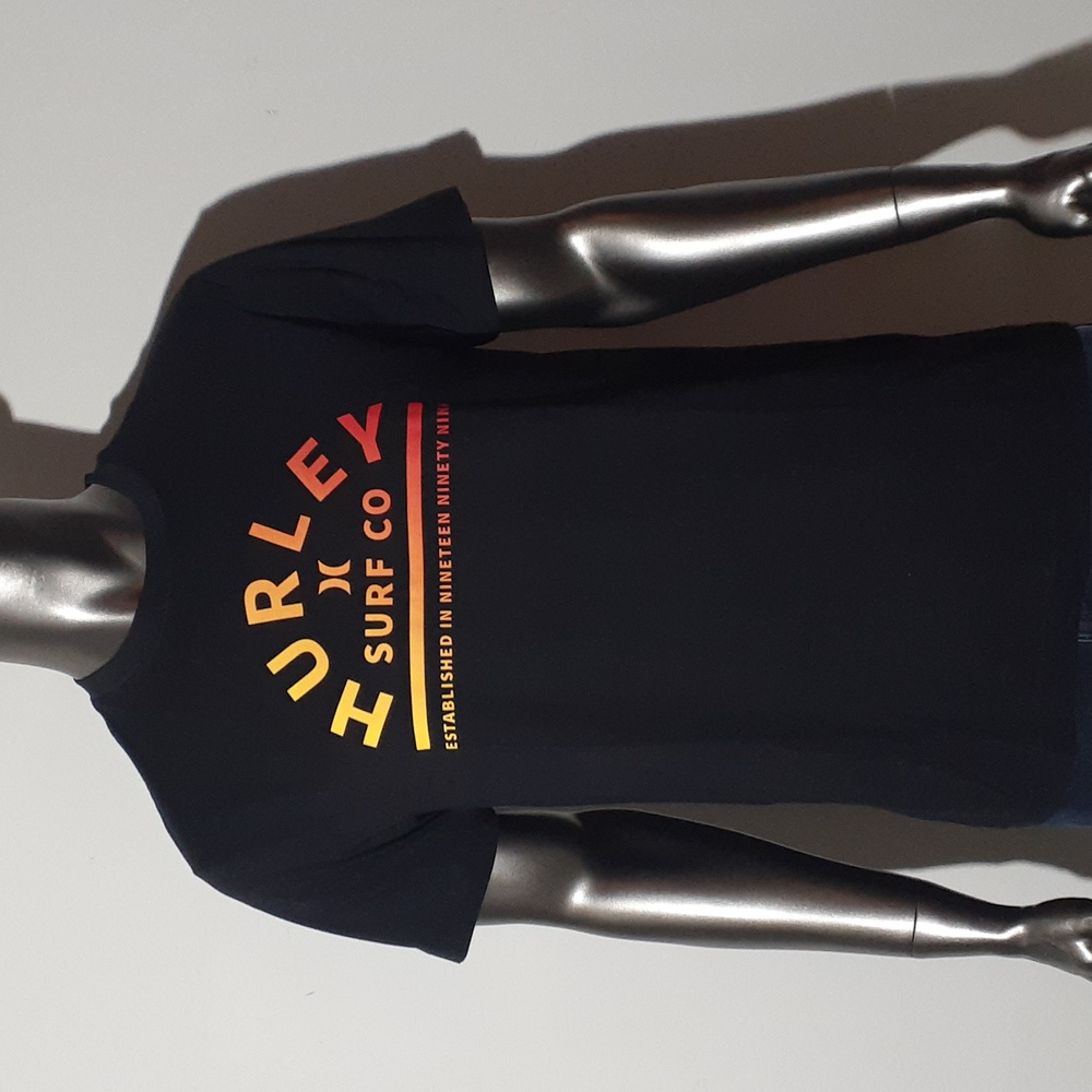 NWT Hurley Black Short Sleeve Tee with Graphic Design - Various Sizes Available